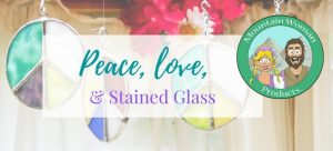 Peace love and stained glass mountain woman products