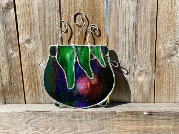 Opaque Stained Glass Witch Cauldron Lead Free