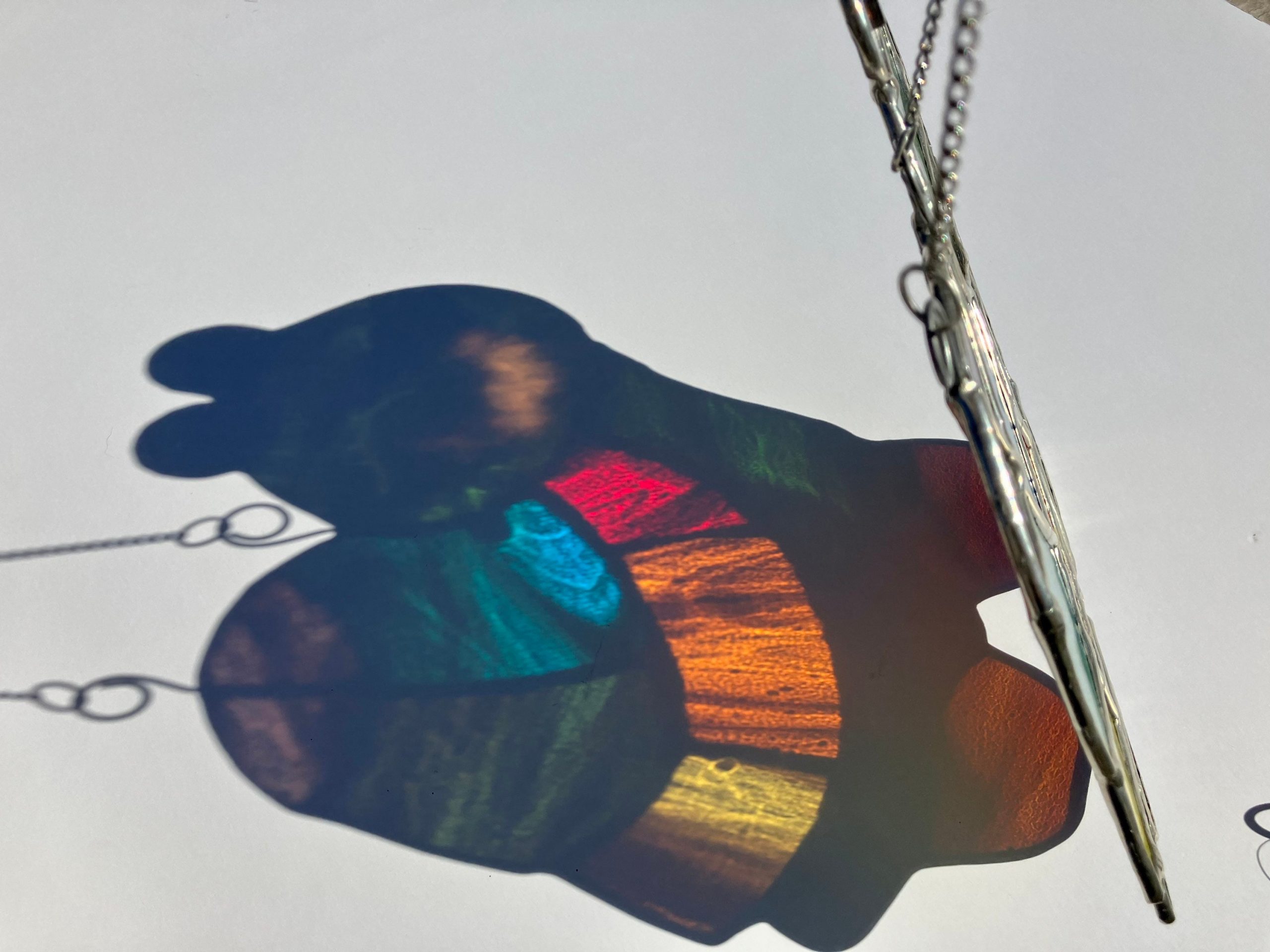 Rainbow Turtle Suncatcher Lead Free Stained Glass - Image 4