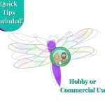 Dragonfly stained glass pattern with purple body and iridescent wings Mountain Woman Products for Commercial or Hobby Use