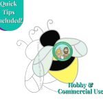 Simple Bee Stained Glass Pattern Black & Yellow Mountain Woman Products Hobby or Commercial Use