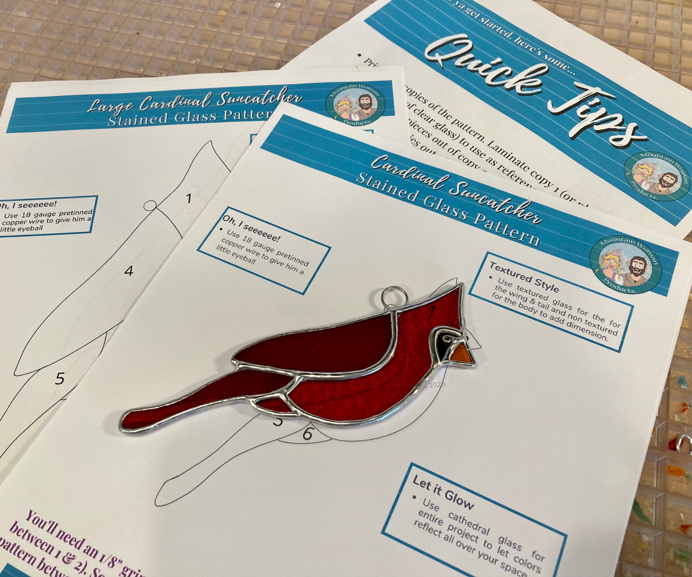 Cardinal Stained Glass Pattern - Image 2