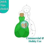 stained glass potion bottle pattern mountain woman products commercial or hobby use