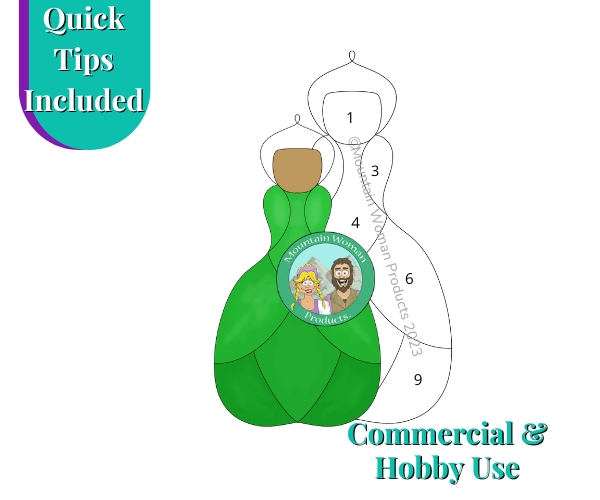 stained glass potion bottle pattern mountain woman products commercial or hobby use