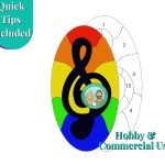 Treble Clef Stained Glass Pattern with rainbow swirls Mountain Woman Products