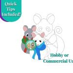 Christmas winter stained glass mouse pattern with scarf Mountain Woman Products