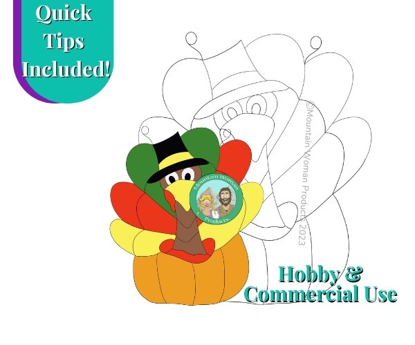 Thanksgiving Turkey Stained Glass Pattern Mountain Woman Products