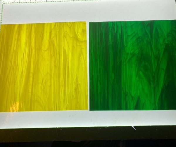 Yellow Green Oceanside Stained Glass Sheets Beginner Pack Mountain Woman Products