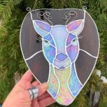 Jane Doe Deer Wall Mount Stained Glass Lead Free Mountain Woman Products