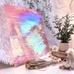 Designer Glass Iridized Pink & White Stained Glass sheet with plant and daisies Mountain Woman Products