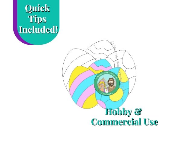 Easter Eggs Stained Glass Suncatcher Pattern