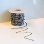 Stainless Silver Toned Curb Chain on a roll
