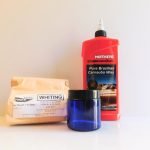 Polish & Wax Bundle Kit for Stained Glass with whiting carnauba wax and cobalt blue jar Mountain Woman Products