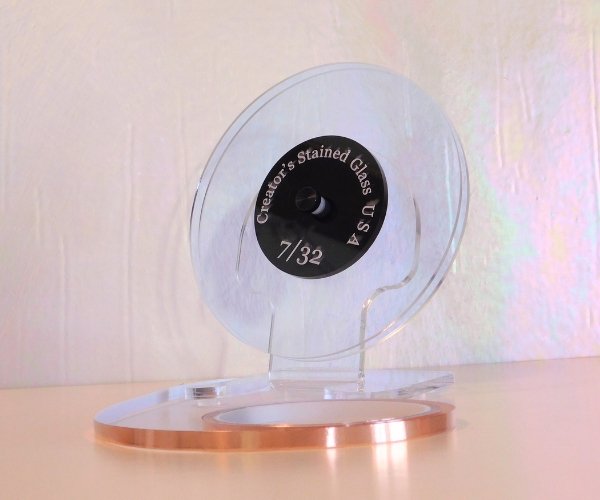 Creator's Foil Holder & Stand in 7/32" with stained glass foil in front Mountain Woman Products