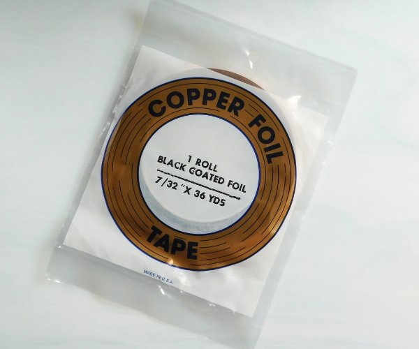 Edco 7/32 Black Back Copper Foil Tape for Stained Glass in package Mountain Woman Products