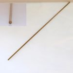 1/8" brass rod for stained glass plant stakes on a piece of glass Mountain Woman Products