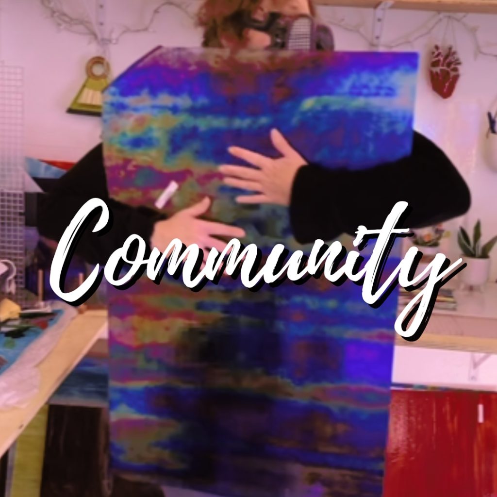Stained glass community woman huggin glass Mountain Woman Products
