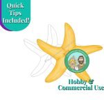 Starfish Stained Glass Pattern Yellow Mountain Woman Products