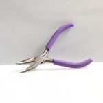Bent nose pliers with purple handles for stained glass wire Mountain Woman Products