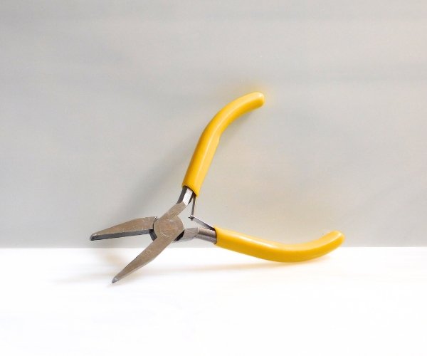 flat nose pliers with yellow handles for stained glass wirework like jump rings & hangers Mountain Woman Products