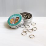 Jump ring hangers for stained glass in a screw top tin Mountain Woman Products