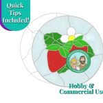 Strawberries in a Circle Stained Glass Pattern Mountain Woman Products