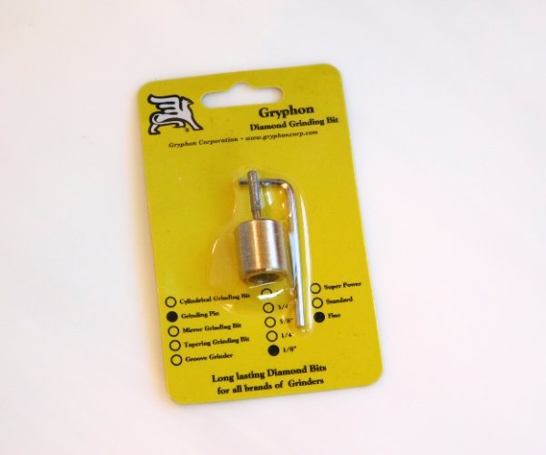 Gryphon 1/8" Grinder Bit Fine in yellow packaging Mountain Woman Products