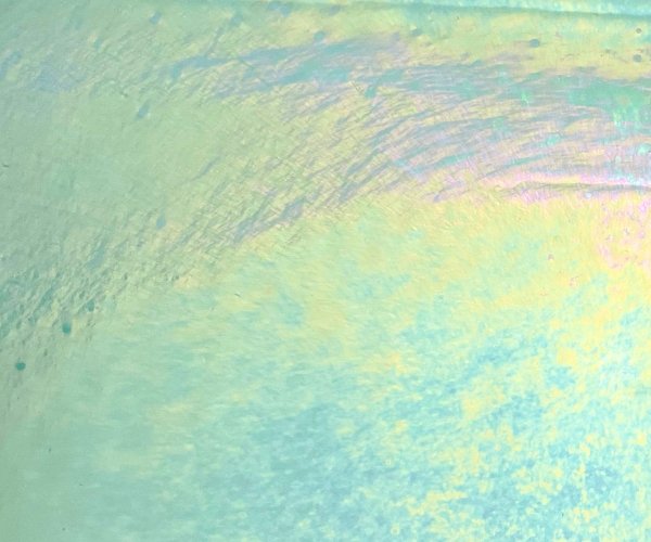 WIssmach Light Green Glass Sheet with yellow pink and aqua iridescence Mountain Woman Products