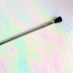 Flux brush with silver handle and black bristles for stained glass Mountain Woman Products