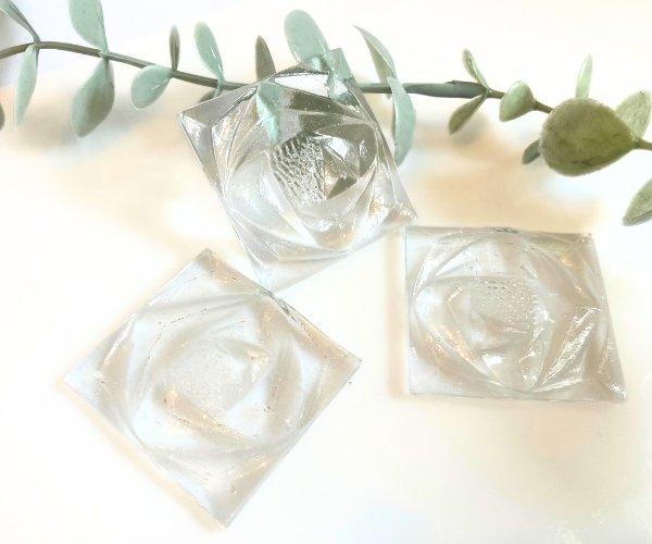 Clear Rosebuds for stained glass Kokomo with a plant Mountain Woman Products