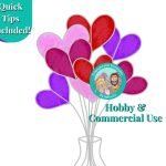 Valentine's Day Heart bouquet stained glass pattern with red pink and purple hearts in a vase and quick tips from the mountain woman products studio