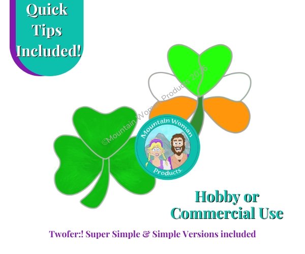 Shamrock Stained Glass Pattern (Twofer!)